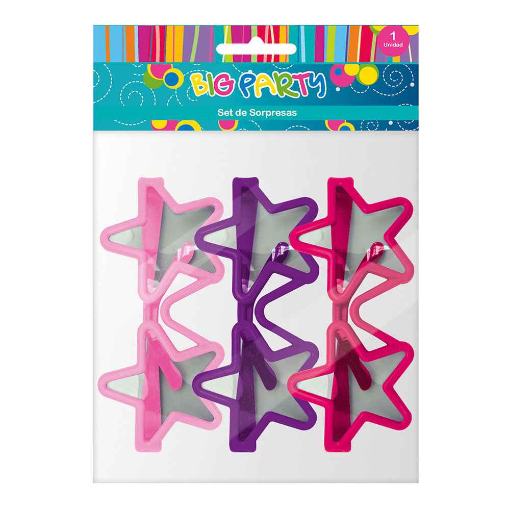 Set Sorpresa 3 Lentes En Bolsa Con Header | Big Party